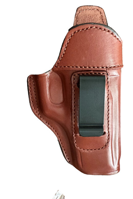 Glock 17 / 19 Leather Holster | IWB Clip | Brown Right Hand | Zib Grips