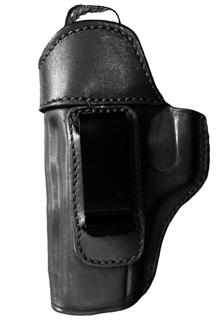 Glock 17 / 19 Leather Holster | IWB Clip | Black Left Hand | Zib Grips
