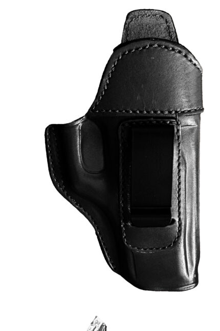 Glock 17 / 19 Leather Holster | IWB Clip | Black Right Hand | Zib Grips