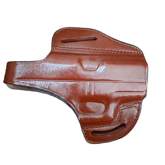 Glock 43 / 43X Leather Holster | Pancake Owb Open Top | Brown Right Hand | Zib Grips
