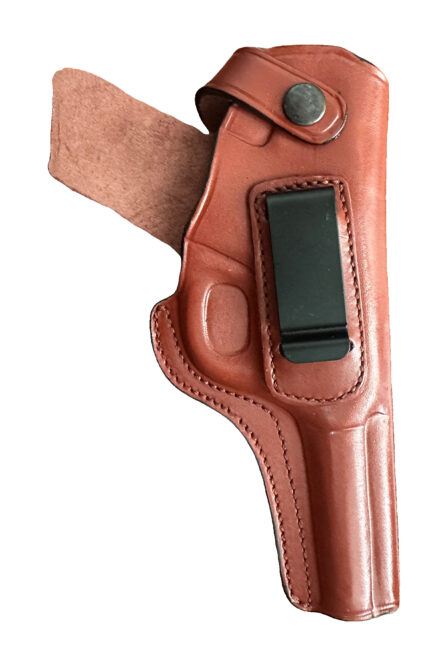 High Standard HD Military Leather Holster | IWB OWB Dual Carry | Brown Right Hand | Zib Grips