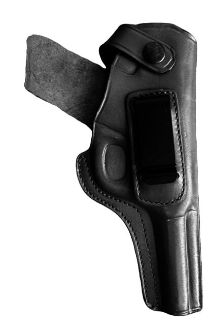 High Standard HD Military Leather Holster | IWB OWB Dual Carry | Black Right Hand | Zib Grips